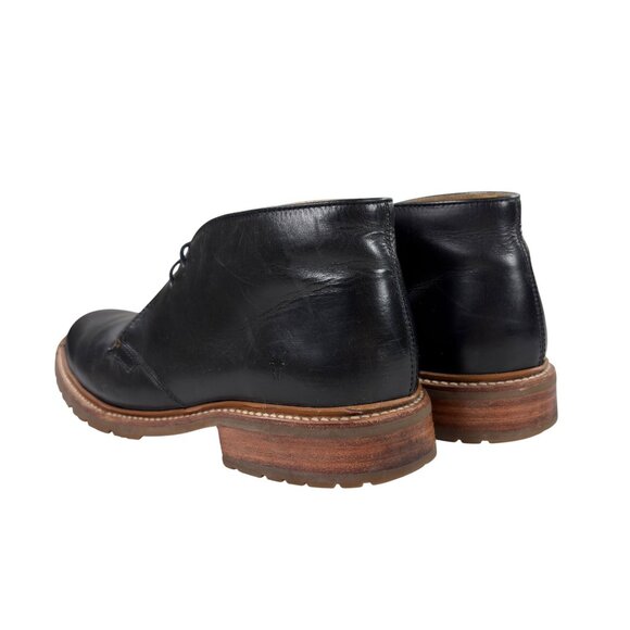FRYE Chukka Boots Mens Size 11.5 D Lug Sole Black Leather Lace Up Plain Toe main image 6